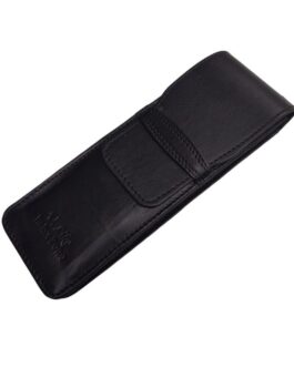 Pouch Case Holder for Three Cigars and Pocket for Cigar Cutter in Real Genuine Leather