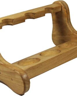 U.Like Relax Zone Wooden Tobacco Pipe Stand Holder Rack for 3 Tobacco Pipes, Handmade from Solid Real Wood Natural