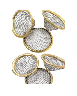 Steel Pipe Screen Steel Pipe Screen Filters (10 Pieces) conical Shape with Brass Ring Border (15mm)