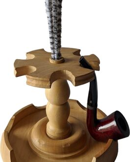 Real Wood Tobacco Pipe Stand || Holds 6 Tobacco Smoking Pipes