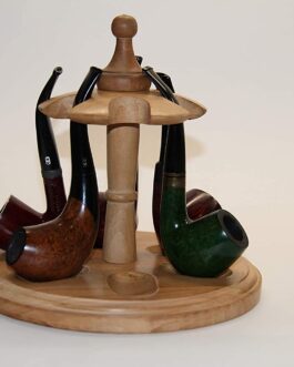 Round Smoking Pipe Stand, Holds up to 6 Pipes