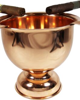 Cigar Ashtray, 4 Stainless Steel Stirrups, Deep Bowl Design, for all Cigar Sizes