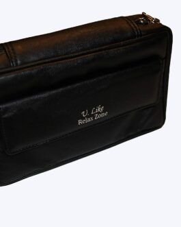 Tobacco Pipe Case/Bag/Holder In Leatherette For 4 Pipes & Storing Other Accessories + Additional Big Tobacco Pouch (Black)