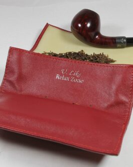 Smoking Pipe Tobacco Roll Up Pouch Case Bag Storage Tobacco Moisturizing Case Holder for Pipe Tobacco (Red)