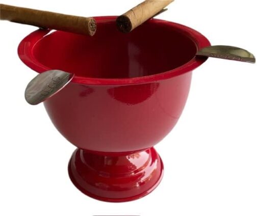 Cigar Ashtray Bowl Red Stirrup