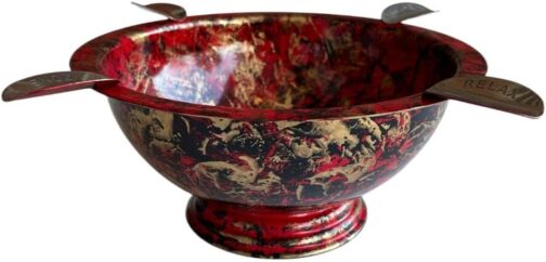 Cigar Ashtray Red Gold Wb