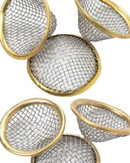 Steel Pipe Screen steel Pipe Screen Filters (10 Pieces) conical shape with Brass Ring Border (17mm)